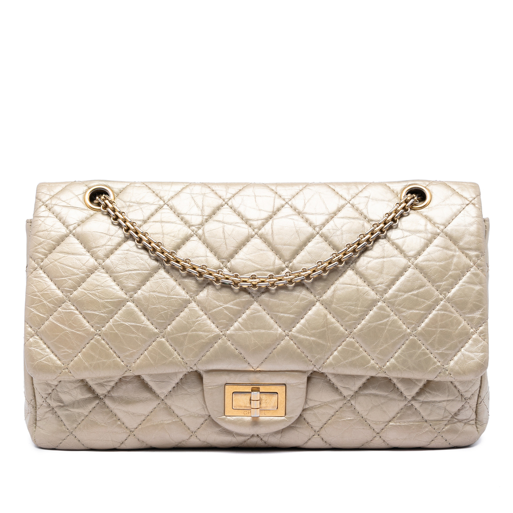 Pre-Loved Chanel Metallic Aged Calfskin Reissue 2.55 Double Flap 227